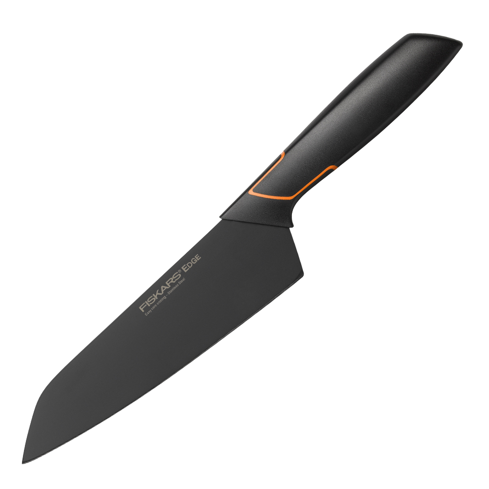 Fiskars Edge Santoku Veitsi 17 cm Musta