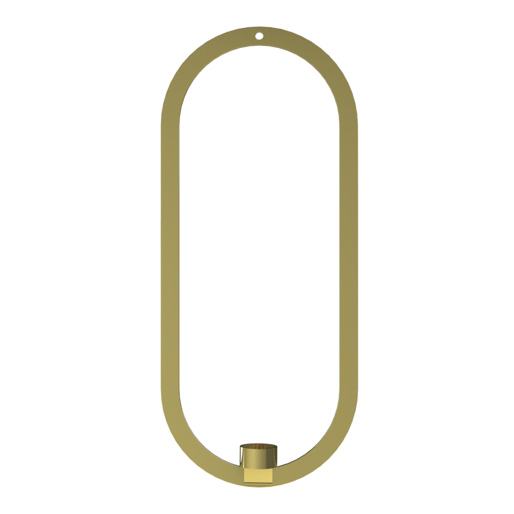 Cooee - Oval Krans/Lysestake 49x21 cm Messing