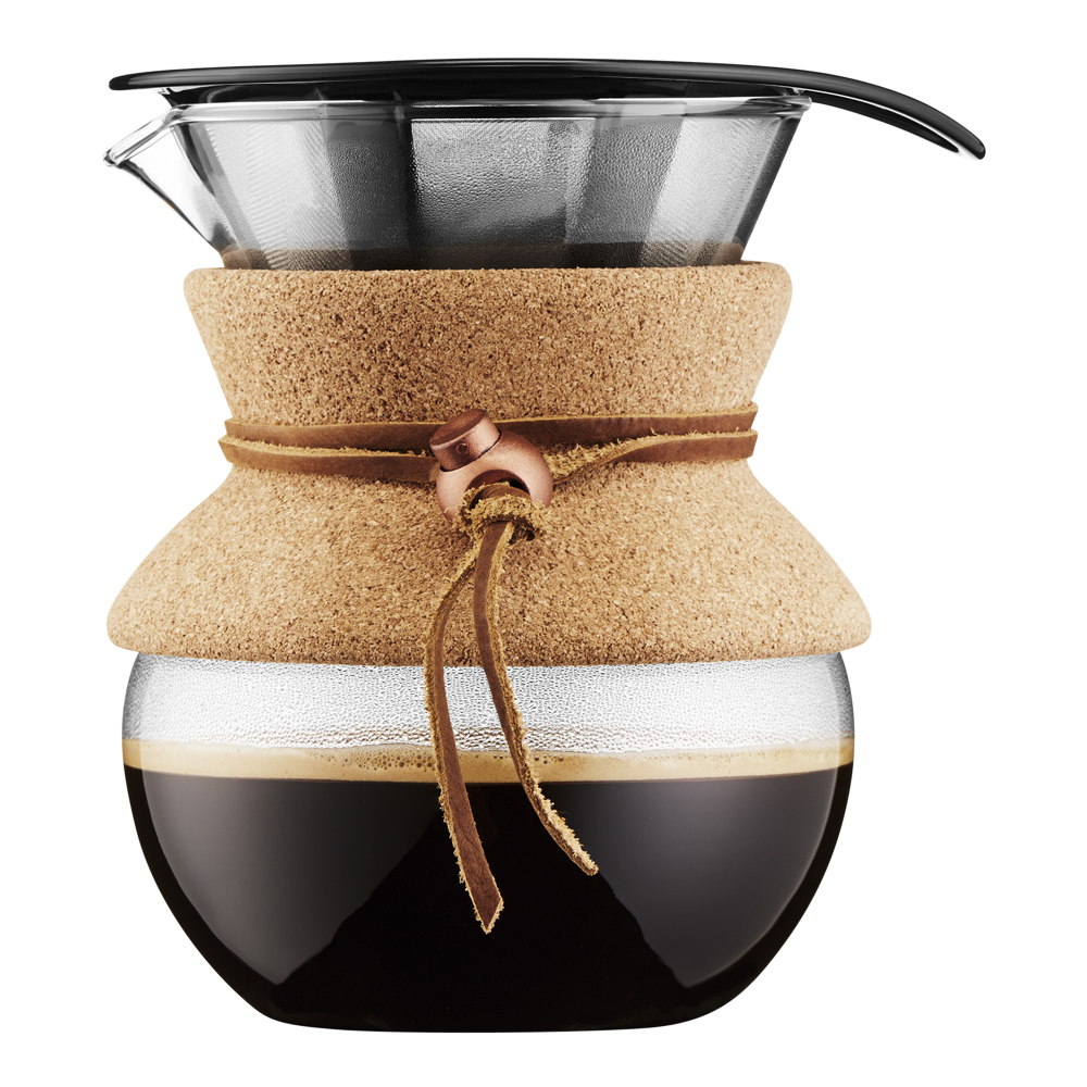 Bodum – Pour Over Bryggare 0,5 L/4 koppar filter/kork