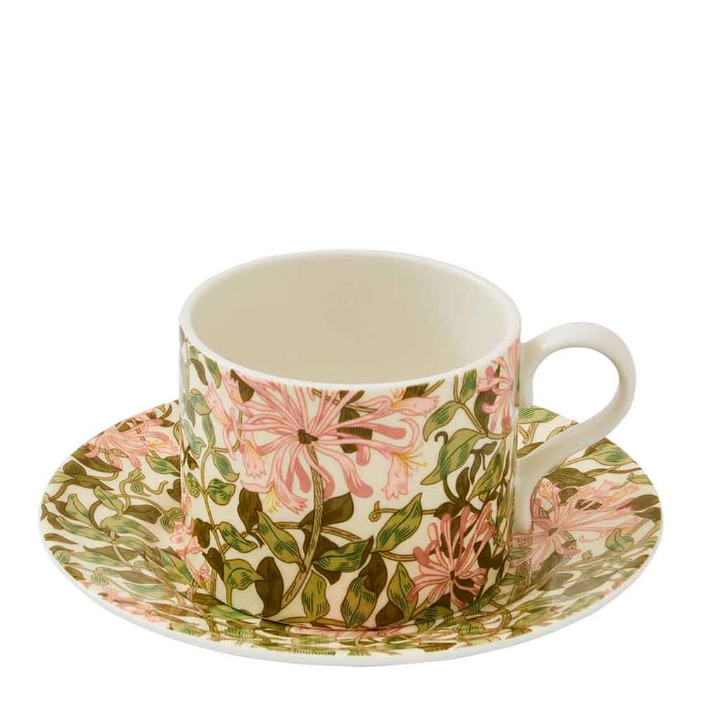 Spode - Morris & Co Tekopp & Fat 28 cl Honeysuckle