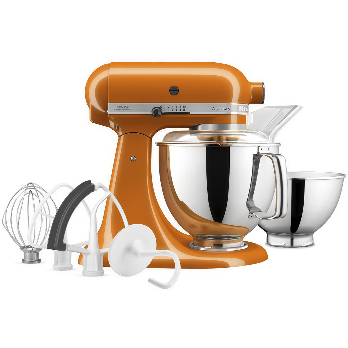 KitchenAid - Artisan 5Ksm175Ps Köksmaskin M/Fällbart Drivhuvud 4,8L Honey