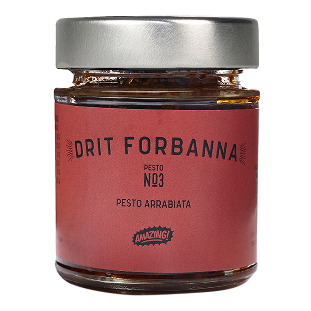 Läs mer om Drit Forbanna - Drit Forbanna Pesto Arrabiata 135 g