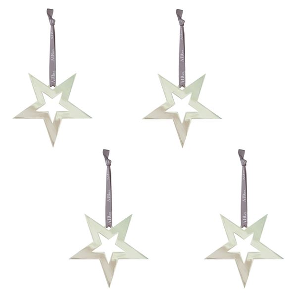 AIRies – Julhänge Stjärna 5×5 cm 4-pack Silver