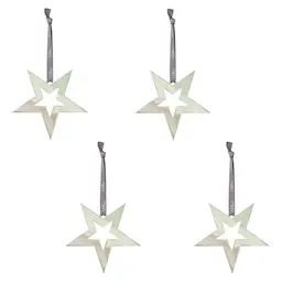 AIRies Julhänge Stjärna 5x5 cm 4-pack Silver