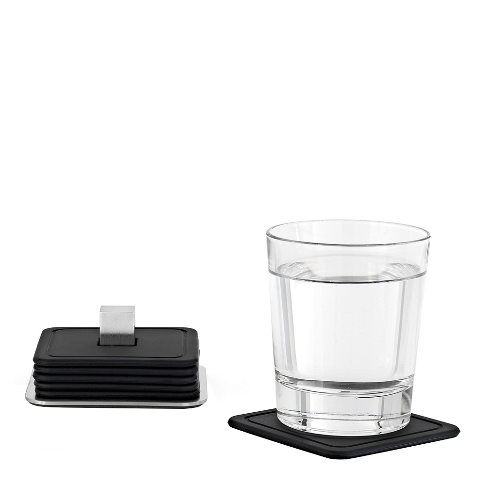 Blomus - Trayan Glasunderlägg Silikon 6-pack Svart