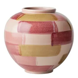 Kähler Design Canvas vase 20 cm rosa/brun