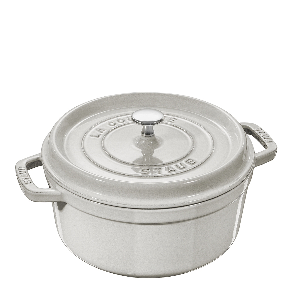 Staub - La Cocotte rund gryte 24 cm 3,8L hvit