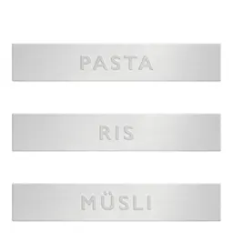 Solstickan Skyltar till Förvaringsburk 3-pack Pasta, Ris och Müsli