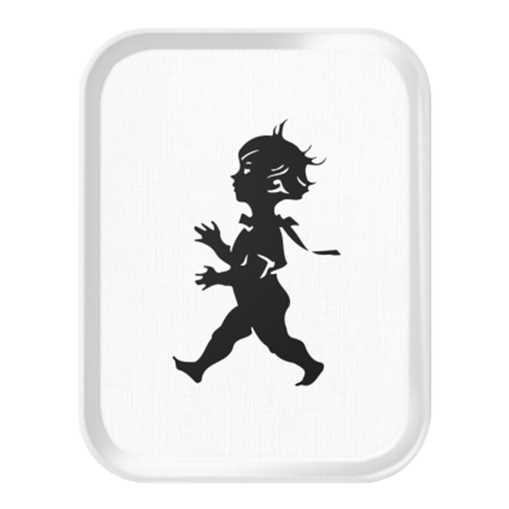 Solstickan - Bricka 36x28 cm Vit/Svart