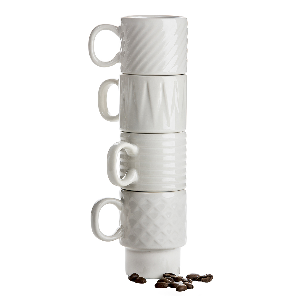 Sagaform – Coffee & More Espressokopp 10 cl 4-pack Vit