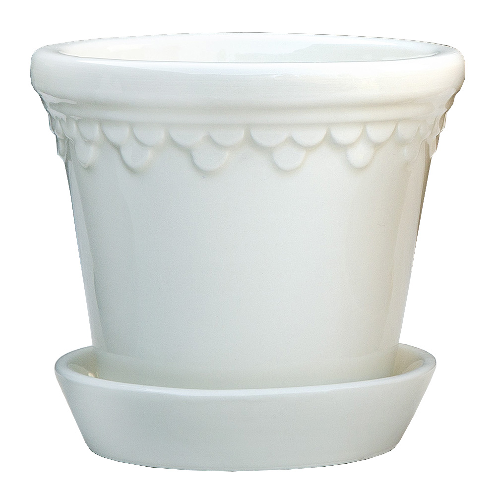 Köpenhavner Kruka/fat Vit 14 cm