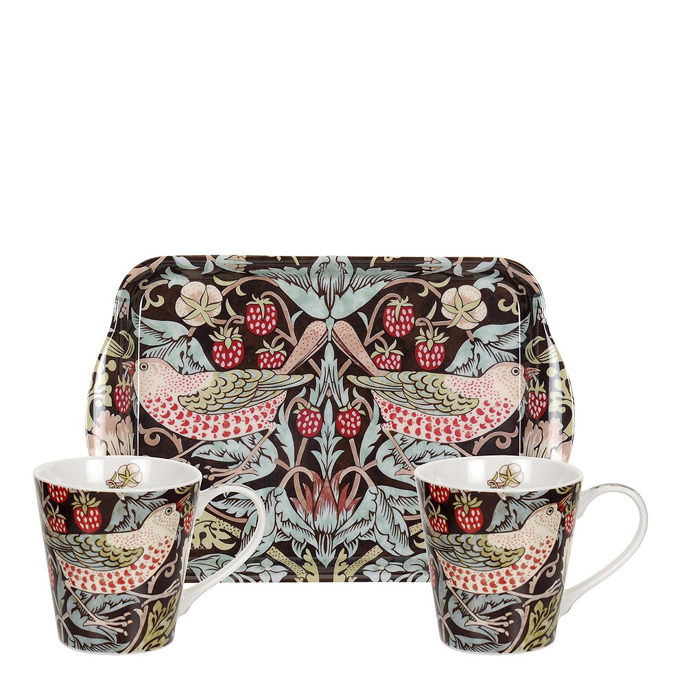 Morris & Co - Strawberry thief kopper og brett brun