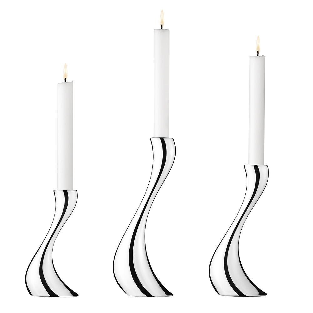 Läs mer om Georg Jensen - Cobra Ljusstake 3-pack Rostfri