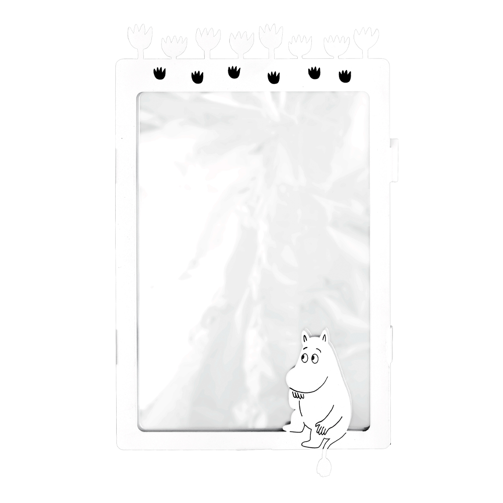 Pluto - Väggspegel Mumin 15,5x27 cm Vit