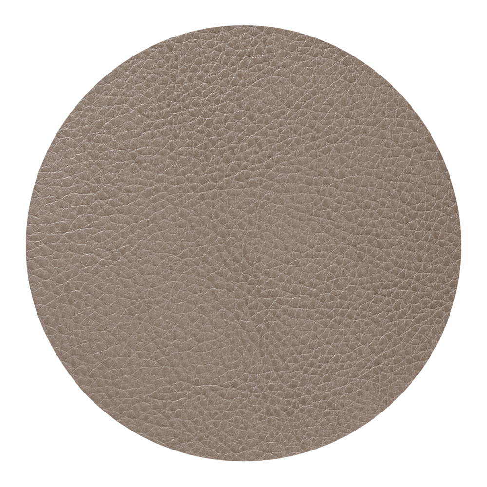 Lind DNA - Leather Serene Circle Glasunderlägg 10 cm Mole Grey
