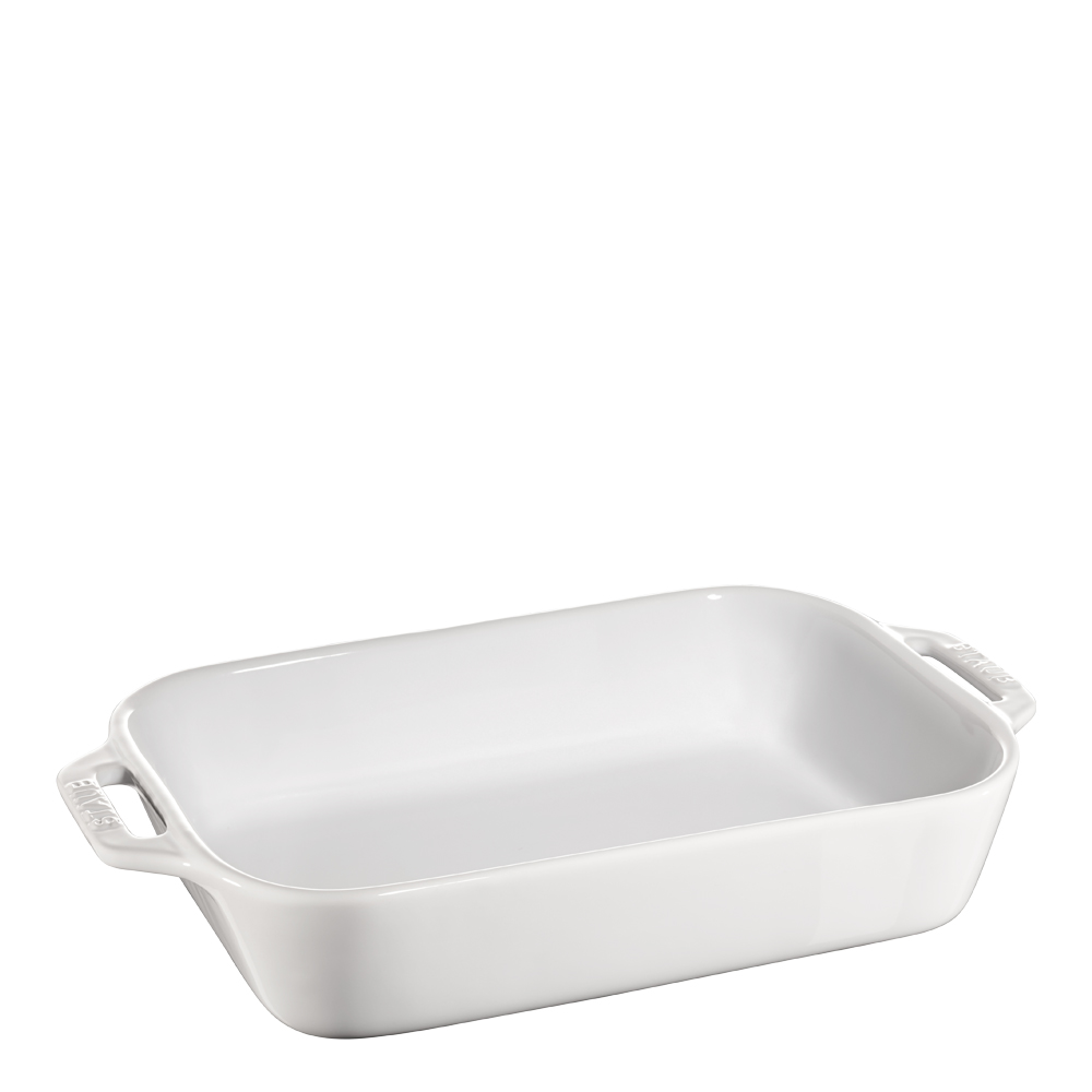 Staub - Ovnfast form 27x20 cm hvit