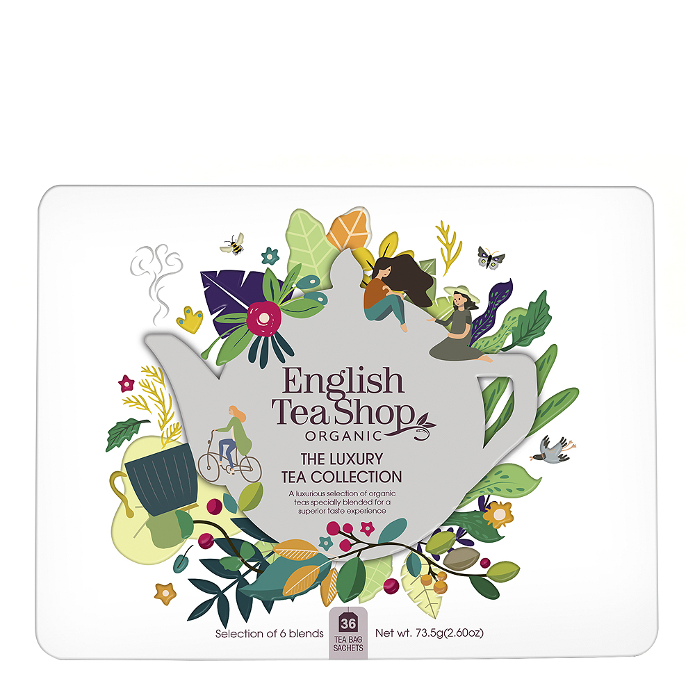 Läs mer om English Teashop - The Luxury Tea Collection 36 påsar i plåtask