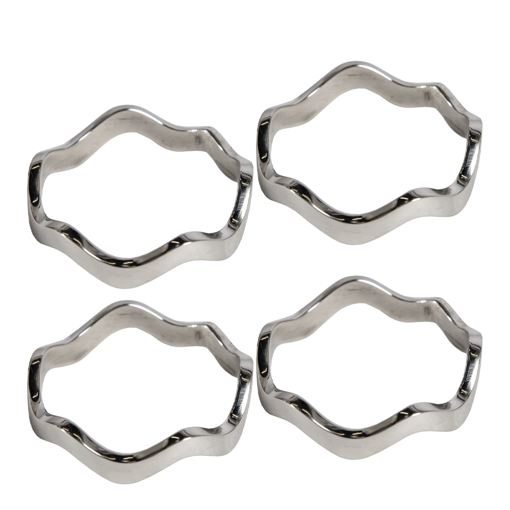 Sagaform – Servettringar Anna 5 cm 4-pack Silver Silver