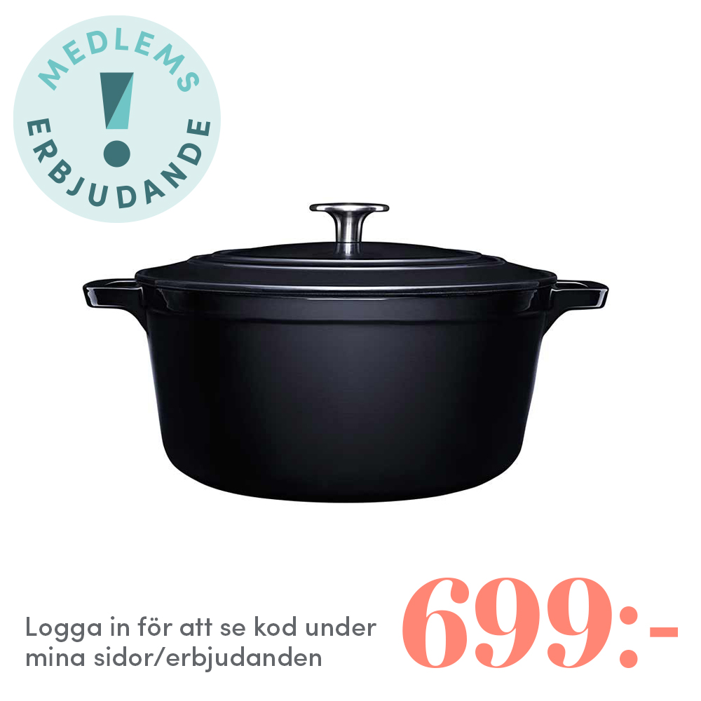 Stenfors Gjutjärnsgryta rund 4,4 L Midnattsblå