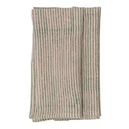 Chamois Stripe serviett lin 50x50 cm grønn