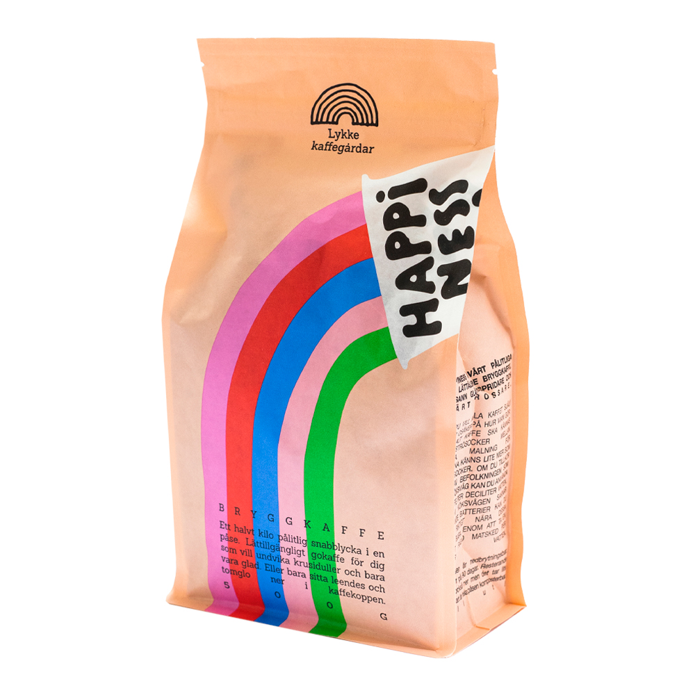 Lykke kaffegårdar - Bryggkaffe Happiness Mellanrost malet 500 g