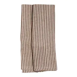Chamois Stripe serviett lin 50x50 cm grå