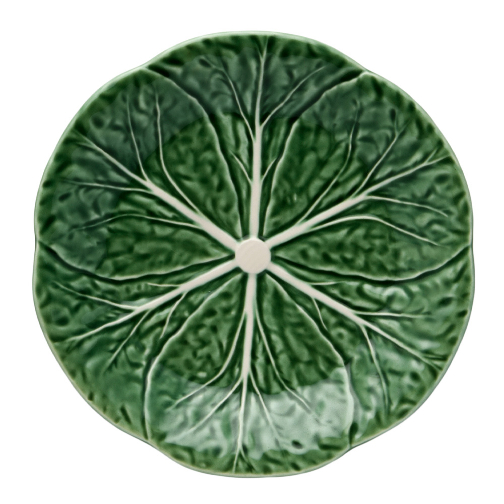 Läs mer om Bordallo Pinheiro - Cabbage Assiett Kålblad 19 cm Grön