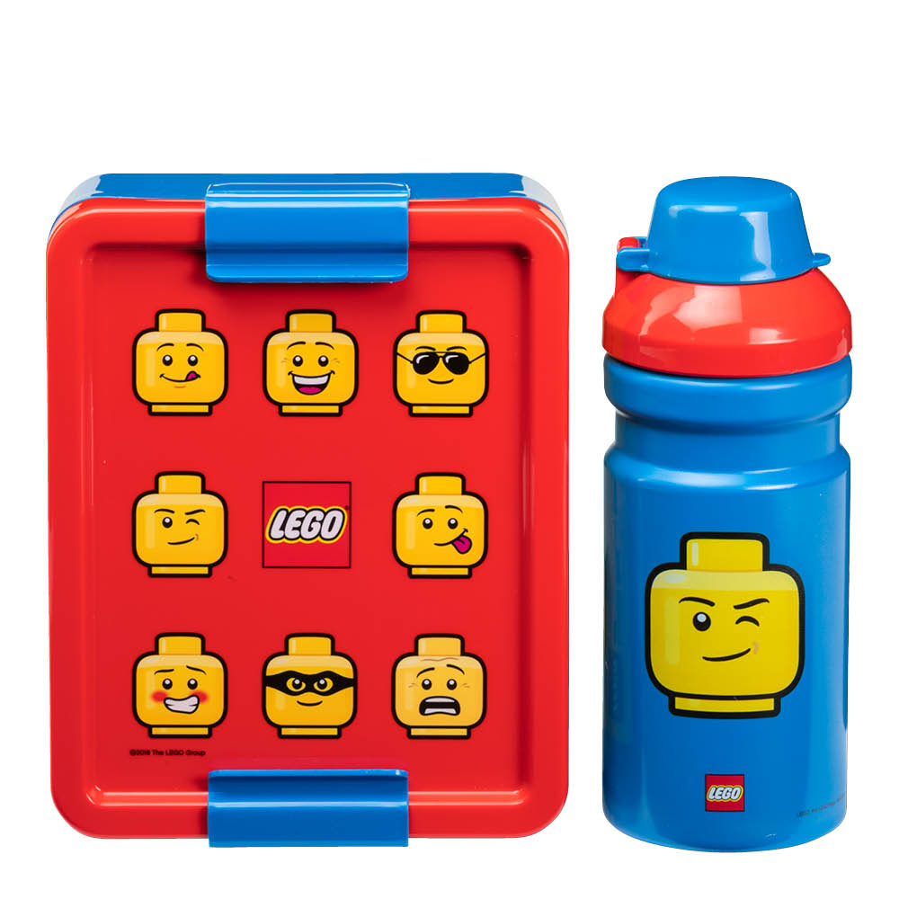 Eväsrasia + juomapullo Lego Sininen/Punainen