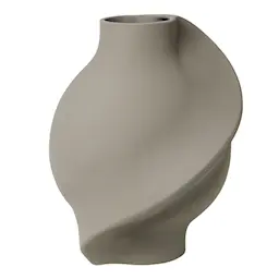 Louise Roe Copenhagen Pirout Vase 02 42 cm Sandgrå