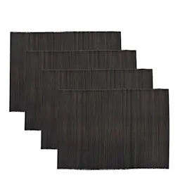 House Doctor Bamb bordbrikke 45x33 cm 4-pack svart