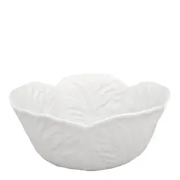 Bordallo Pinheiro Cabbage skål kålblad 29,5 cm hvit
