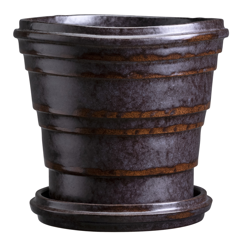 Bergs Potter - Saturn krukke/fat 16 cm vintage metallic