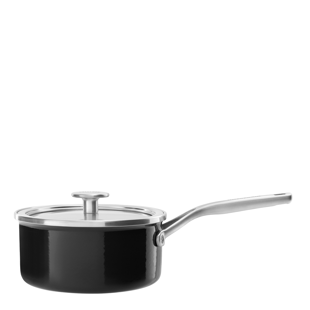 Kitchenaid - KitchenAid Steel Core Enamel Kastrull med lock 18 cm Svart