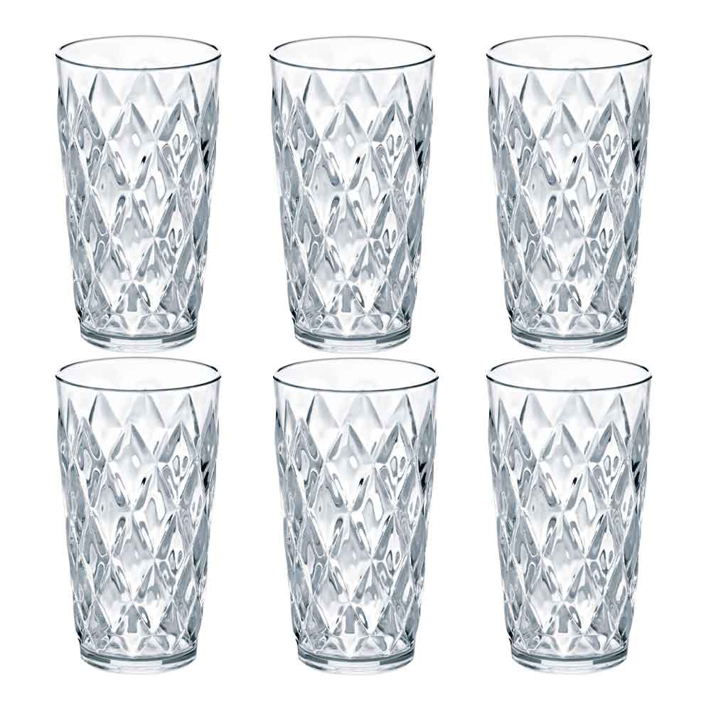 Koziol - Koziol Crystal Glas Högt 6-pack Klar