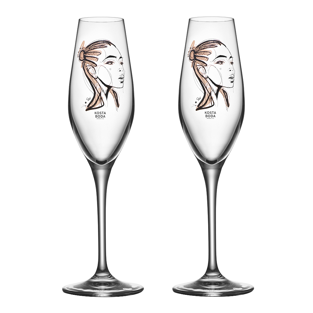 Läs mer om Kosta Boda - All About You Champagneglas 2-pack Forever Yours