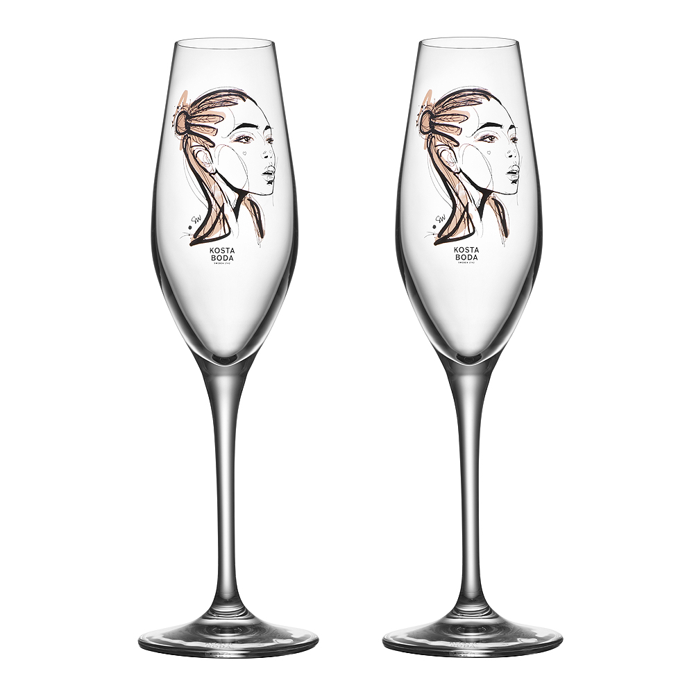 Kosta Boda - All About You Champagneglas 2-pack Forever Yours