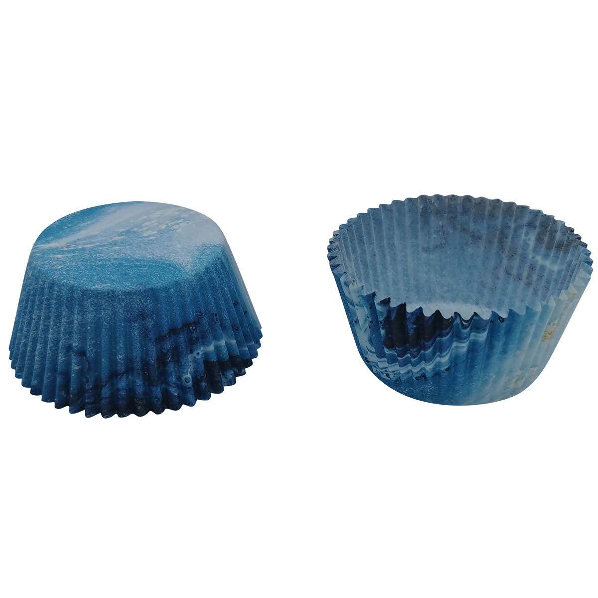 Läs mer om Modern House - bAYk Muffinsform 7x5x3,5 cm 50-pack Blå/Vit