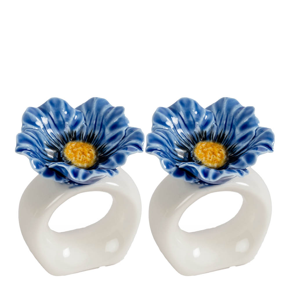 Byon - Poppy Servettring 2-pack Blå