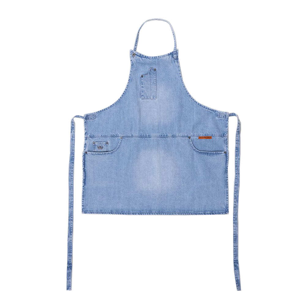 Dutchdeluxes - Förkläde Fem Fickor SlimFit Washed Indigo