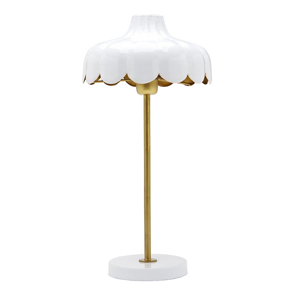 PR Home – Wells Bordslampa 50 cm Vit/Guld