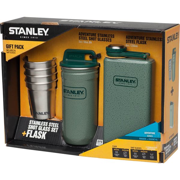 Stanley – Tursett Adventure Gåvoset Flaska + Shotglas Grön