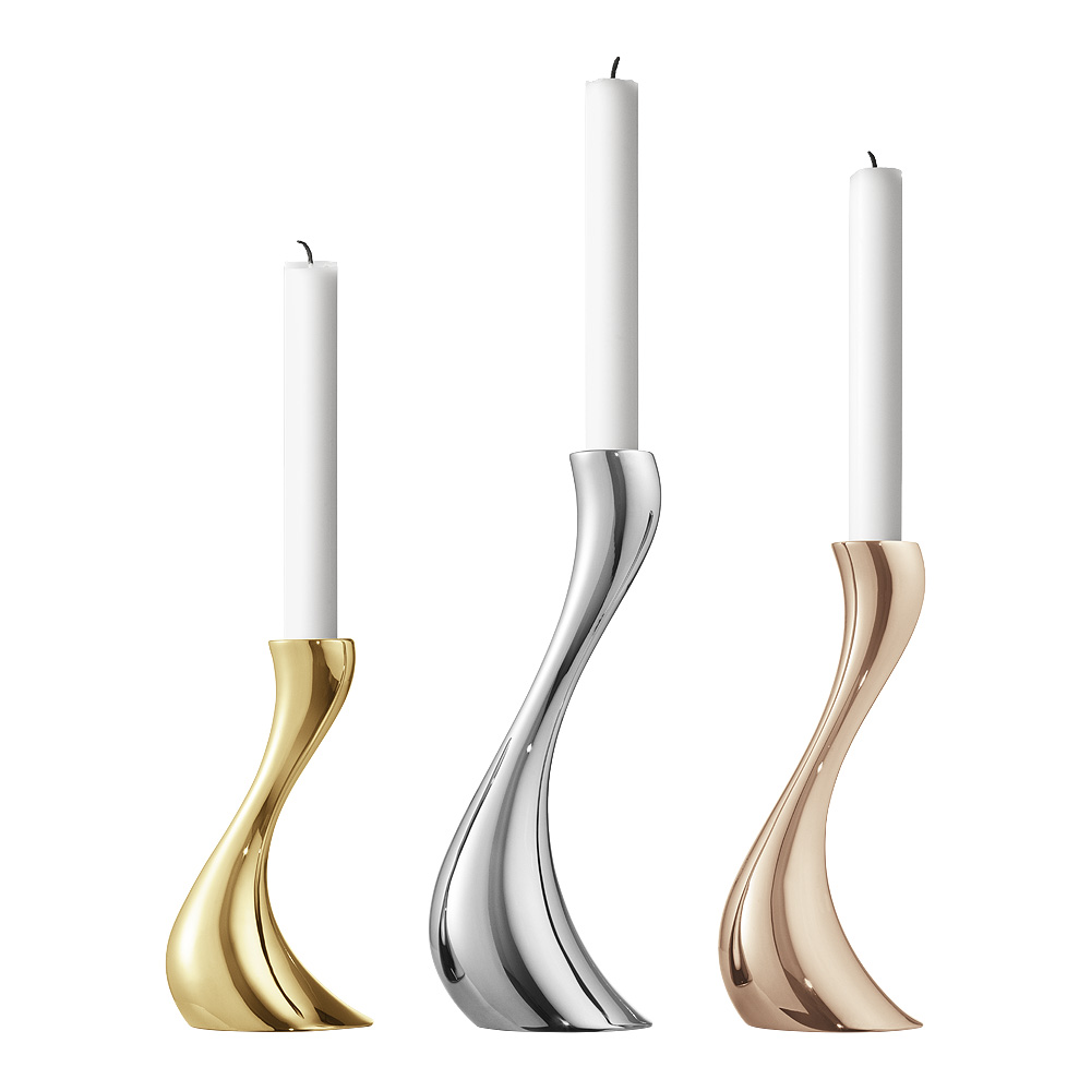 Georg Jensen - Cobra Ljusstake 3-pack Rostfri/Guld/Roséguld