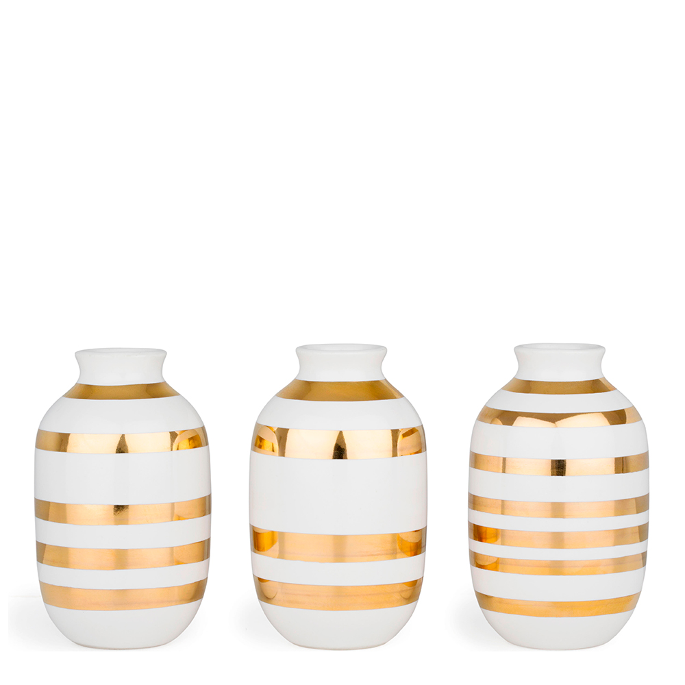 Kähler Design – Omaggio Vas miniatyr 3-pack Guld Guld