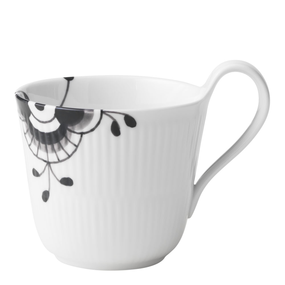 Royal Copenhagen – Black Fluted Mega Mugg högt handtag 33 cl