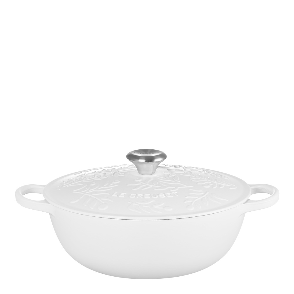 Le Creuset Olive Branch Stekgryta 4,7 L Vit present/presenttips
