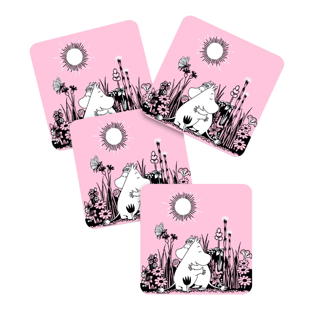 Opto Design - Mumin Kram Glasunderlägg 4-pack Rosa