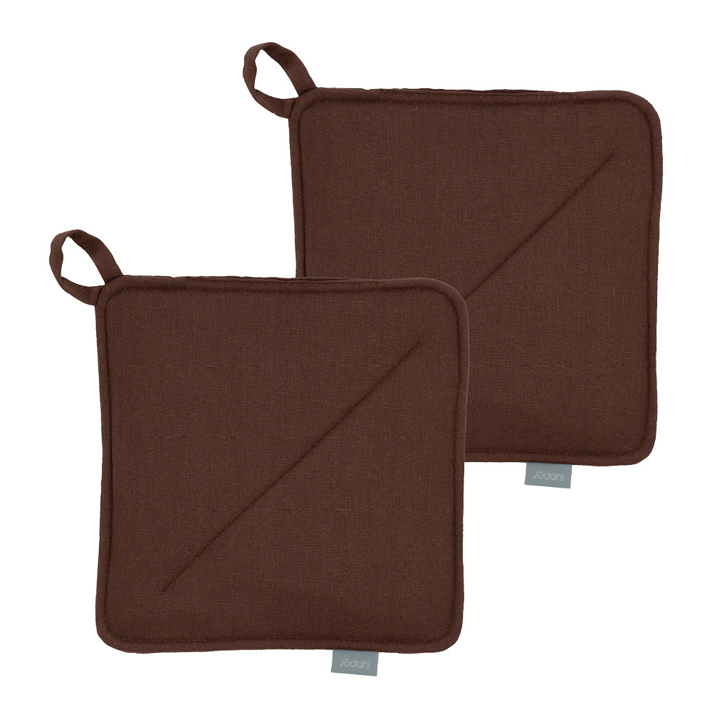 SÖDAHL - Soft Tools Grytlapp 20x20 cm 2-pack Coffee Brown