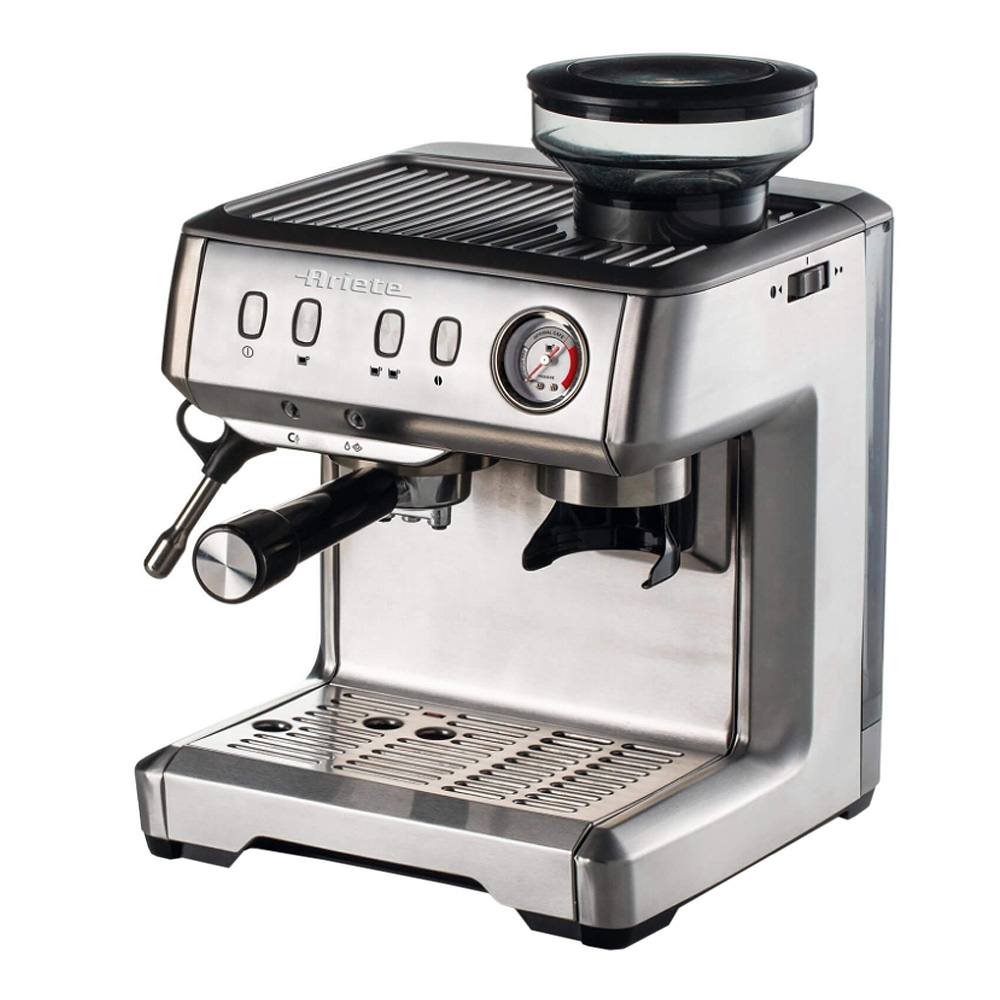 ariete-professional-espressomaskin-med-kaffekvarn-silver