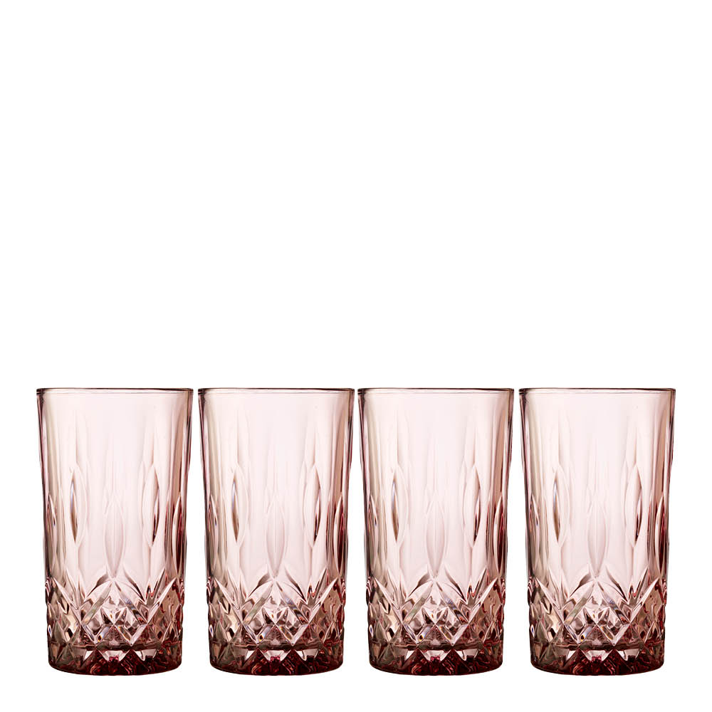 Lyngby Glas - Sorrento Highball 38 cl 4-pack Rosa