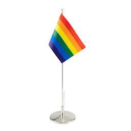 Dacapo Silver Flaggstång med Prideflagga Nysilver 42 cm 